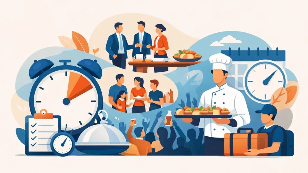 Catering Order Timing for Every Kind of Crowd