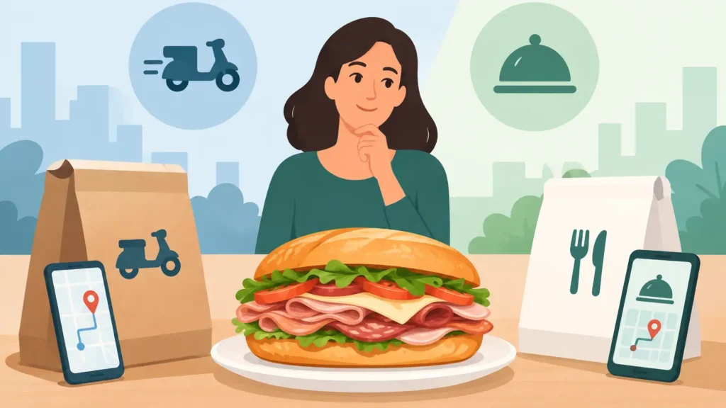 Delivery Pickup Comparison for Big Deli Cravings